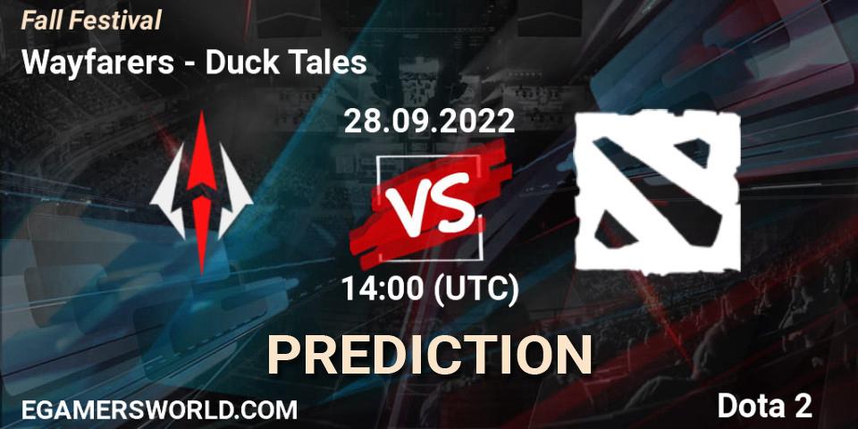 Wayfarers vs Duck Tales: Betting TIp, Match Prediction. 28.09.2022 at 14:04. Dota 2, Fall Festival