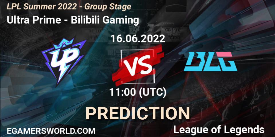 Ultra Prime vs Bilibili Gaming: Betting TIp, Match Prediction. 16.06.22. LoL, LPL Summer 2022 - Group Stage