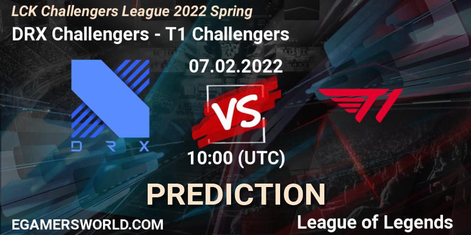 DRX Challengers vs T1 Challengers: Betting TIp, Match Prediction. 07.02.2022 at 10:10. LoL, LCK Challengers League 2022 Spring