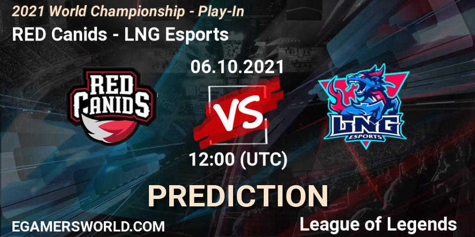 RED Canids vs LNG Esports: Betting TIp, Match Prediction. 06.10.2021 at 12:00. LoL, 2021 World Championship - Play-In