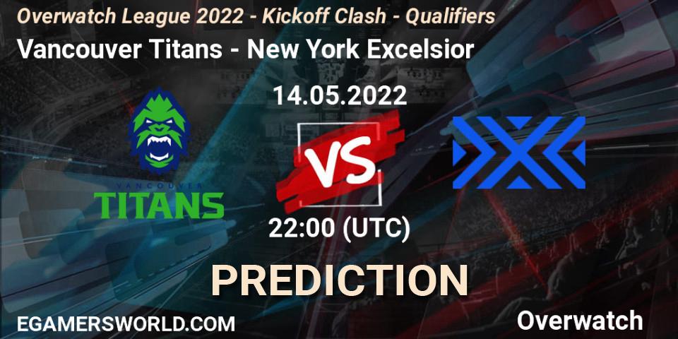 Vancouver Titans vs New York Excelsior: Betting TIp, Match Prediction. 14.05.22. Overwatch, Overwatch League 2022 - Kickoff Clash - Qualifiers