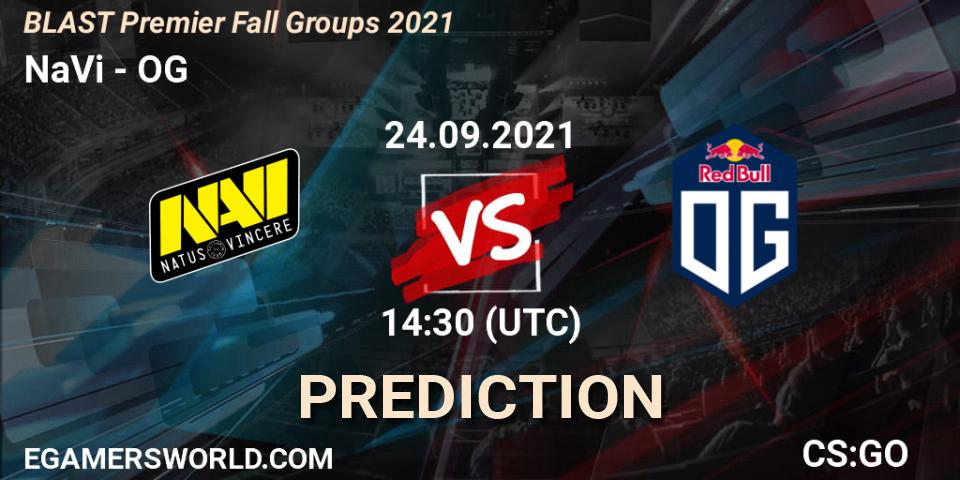 NaVi vs OG: Betting TIp, Match Prediction. 24.09.2021 at 14:30. Counter-Strike (CS2), BLAST Premier Fall Groups 2021