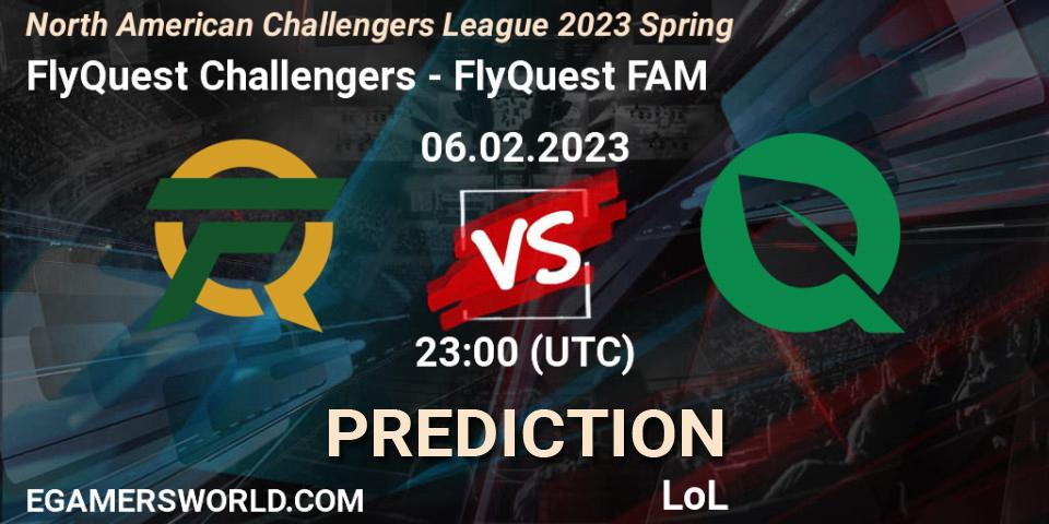 FlyQuest Challengers vs FlyQuest FAM: Betting TIp, Match Prediction. 06.02.23. LoL, NACL 2023 Spring - Group Stage