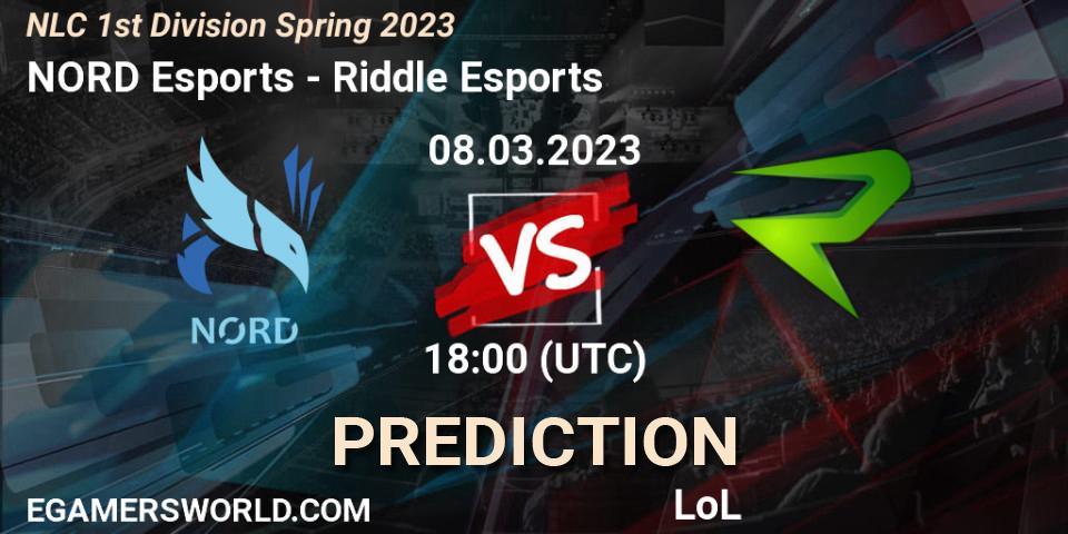 NORD Esports vs Riddle Esports: Betting TIp, Match Prediction. 14.02.2023 at 17:00. LoL, NLC 1st Division Spring 2023