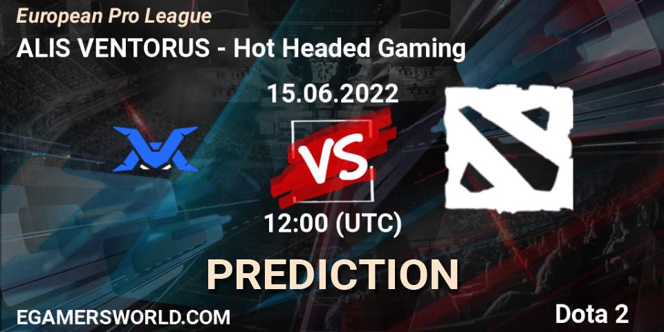ALIS VENTORUS vs Hot Headed Gaming: Betting TIp, Match Prediction. 15.06.2022 at 13:27. Dota 2, European Pro League