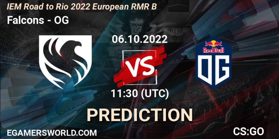 Falcons vs OG: Betting TIp, Match Prediction. 06.10.22. CS2 (CS:GO), IEM Road to Rio 2022 European RMR B