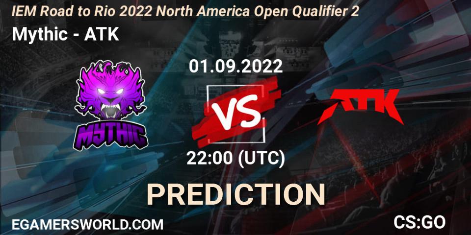 Mythic vs ATK: Betting TIp, Match Prediction. 01.09.22. CS2 (CS:GO), IEM Road to Rio 2022 North America Open Qualifier 2