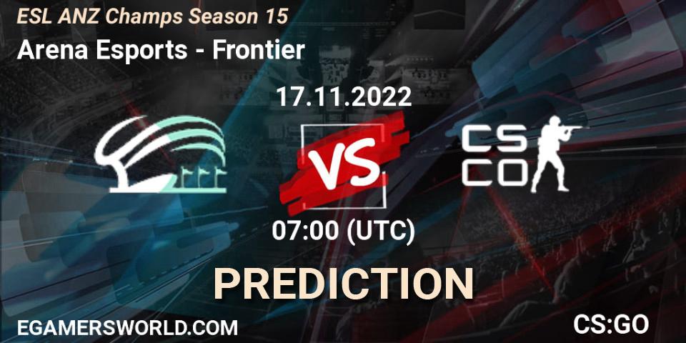 Arena Esports vs Frontier: Betting TIp, Match Prediction. 17.11.22. CS2 (CS:GO), ESL ANZ Champs Season 15