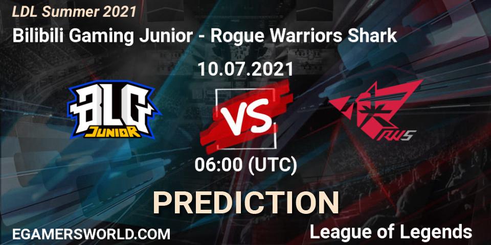 Bilibili Gaming Junior vs Rogue Warriors Shark: Betting TIp, Match Prediction. 10.07.2021 at 06:00. LoL, LDL Summer 2021