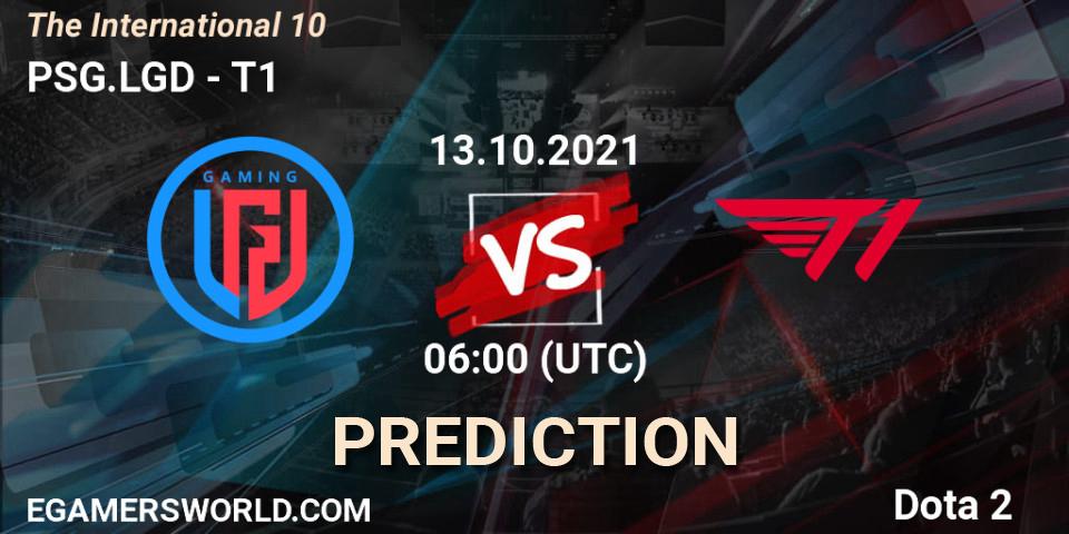 PSG.LGD vs T1: Betting TIp, Match Prediction. 13.10.2021 at 07:27. Dota 2, The Internationa 2021
