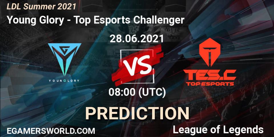 Young Glory vs Top Esports Challenger: Betting TIp, Match Prediction. 28.06.2021 at 08:30. LoL, LDL Summer 2021