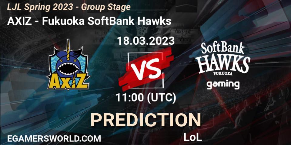 AXIZ vs Fukuoka SoftBank Hawks: Betting TIp, Match Prediction. 18.03.23. LoL, LJL Spring 2023 - Group Stage