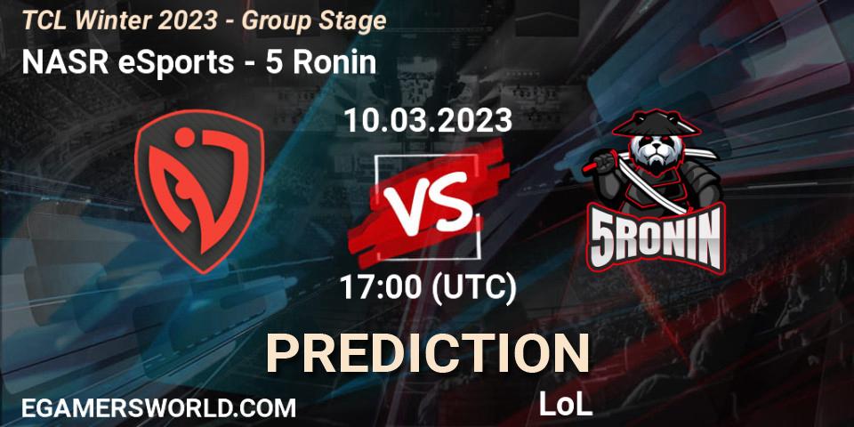 NASR eSports vs 5 Ronin: Betting TIp, Match Prediction. 17.03.23. LoL, TCL Winter 2023 - Group Stage