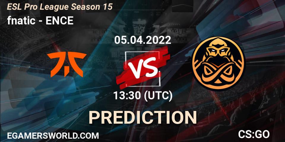 fnatic vs ENCE: Betting TIp, Match Prediction. 05.04.22. CS2 (CS:GO), ESL Pro League Season 15