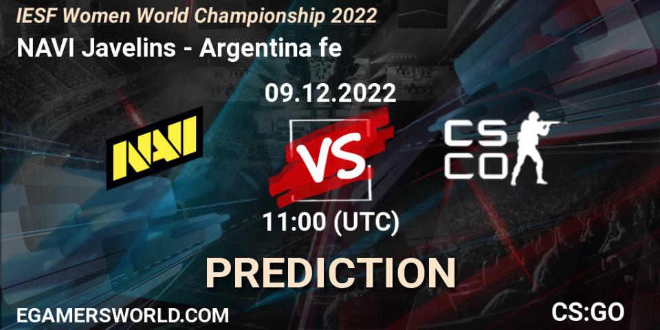 NAVI Javelins vs Argentina fe: Betting TIp, Match Prediction. 09.12.22. CS2 (CS:GO), IESF Female World Esports Championship 2022