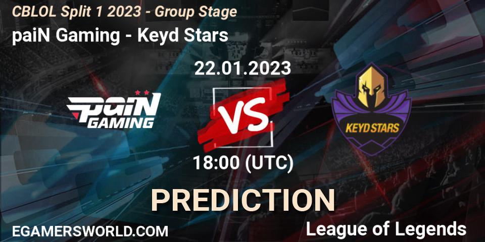 paiN Gaming vs Keyd Stars: Betting TIp, Match Prediction. 22.01.23. LoL, CBLOL Split 1 2023 - Group Stage