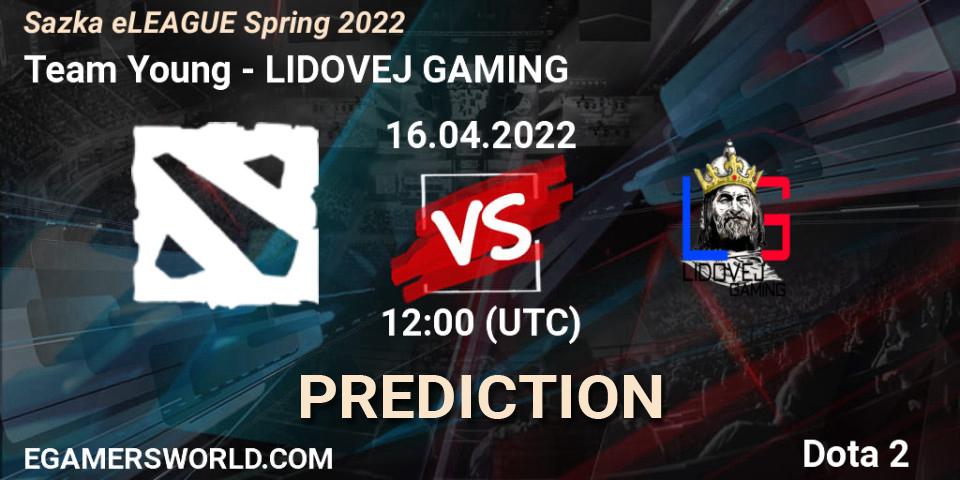 Team Young vs LIDOVEJ GAMING: Betting TIp, Match Prediction. 16.04.2022 at 12:00. Dota 2, Sazka eLEAGUE Spring 2022