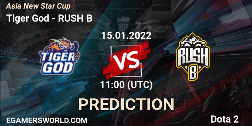 Tiger God vs RUSH B: Betting TIp, Match Prediction. 15.01.2022 at 11:34. Dota 2, Asia New Star Cup Season 2