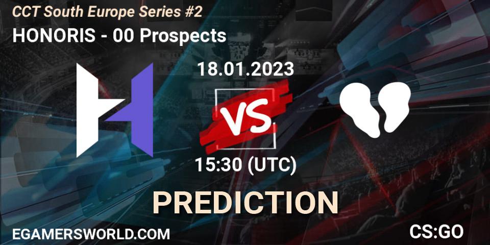HONORIS vs 00 Prospects: Betting TIp, Match Prediction. 18.01.23. CS2 (CS:GO), CCT South Europe Series #2