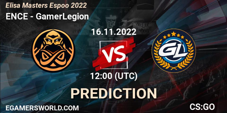 ENCE vs GamerLegion: Betting TIp, Match Prediction. 16.11.22. CS2 (CS:GO), Elisa Masters Espoo 2022