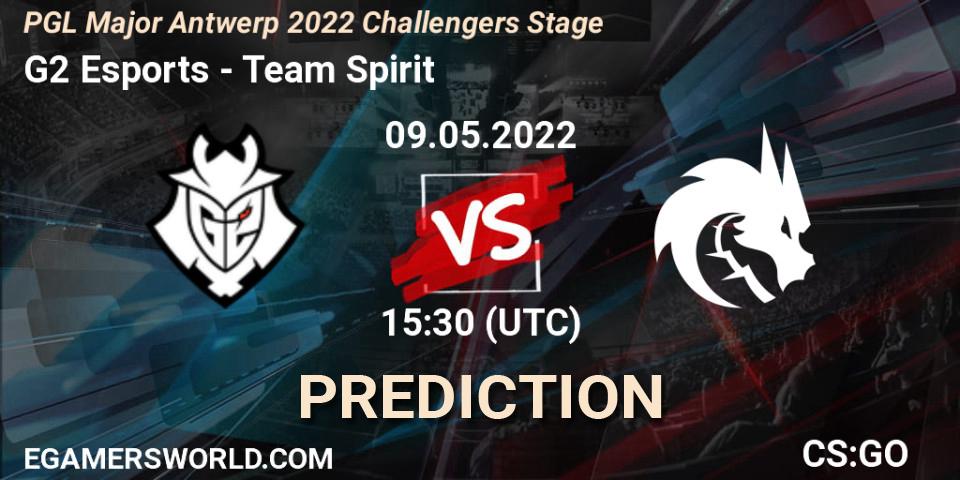 G2 Esports vs Team Spirit: Betting TIp, Match Prediction. 09.05.2022 at 15:30. Counter-Strike (CS2), PGL Major Antwerp 2022 Challengers Stage
