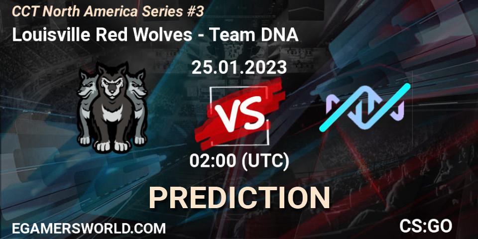 Louisville Red Wolves vs Team DNA: Betting TIp, Match Prediction. 25.01.23. CS2 (CS:GO), CCT North America Series #3