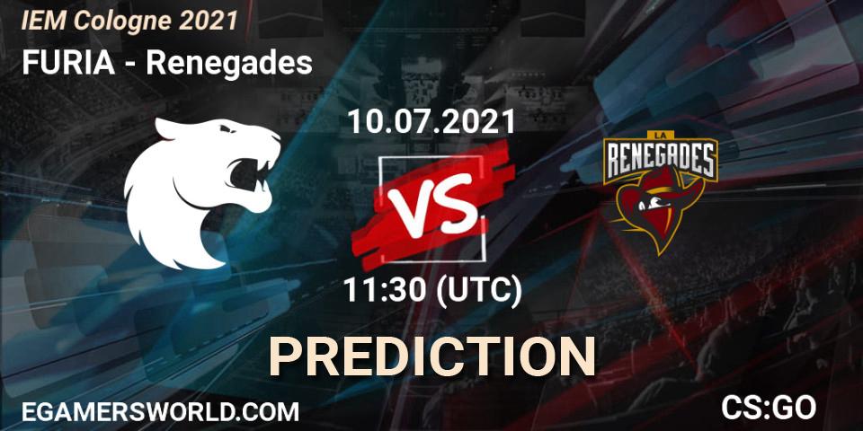 FURIA vs Renegades: Betting TIp, Match Prediction. 10.07.21. CS2 (CS:GO), IEM Cologne 2021