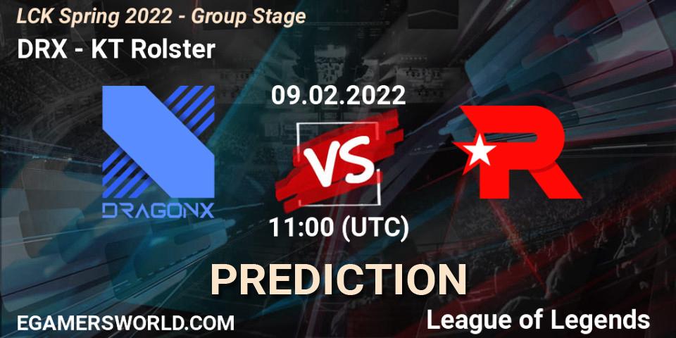 DRX vs KT Rolster: Betting TIp, Match Prediction. 09.02.2022 at 11:30. LoL, LCK Spring 2022 - Group Stage
