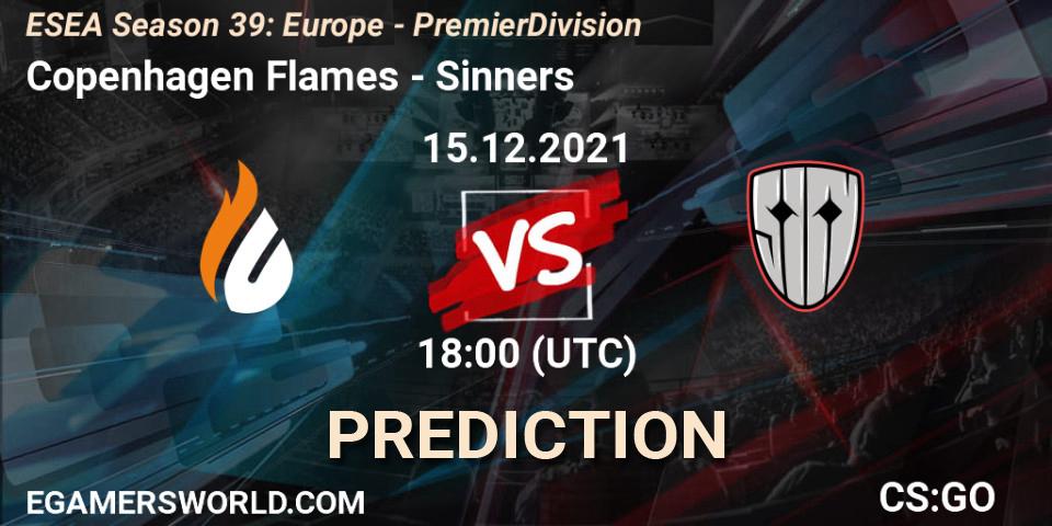 Copenhagen Flames vs Sinners: Betting TIp, Match Prediction. 15.12.21. CS2 (CS:GO), ESEA Season 39: Europe - Premier Division