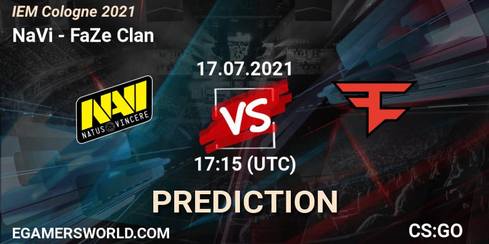 NaVi vs FaZe Clan: Betting TIp, Match Prediction. 17.07.2021 at 18:30. Counter-Strike (CS2), IEM Cologne 2021