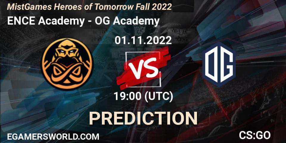ENCE Academy vs OG Academy: Betting TIp, Match Prediction. 01.11.22. CS2 (CS:GO), MistGames Heroes of Tomorrow Fall 2022