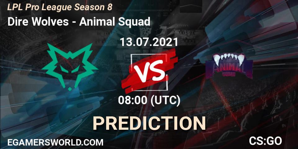 Dire Wolves vs Animal Squad: Betting TIp, Match Prediction. 13.07.21. CS2 (CS:GO), LPL Pro League Season 8
