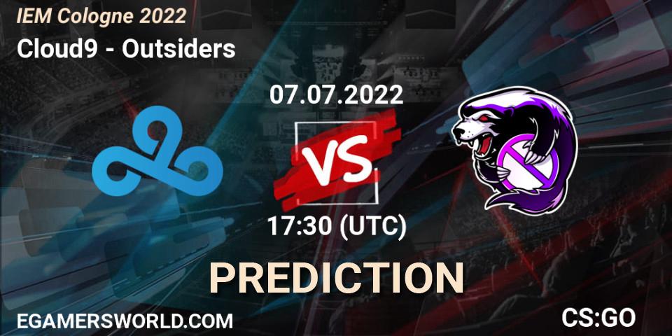Cloud9 vs Outsiders: Betting TIp, Match Prediction. 07.07.2022 at 18:00. Counter-Strike (CS2), IEM Cologne 2022