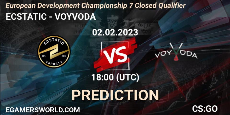 ECSTATIC vs VOYVODA: Betting TIp, Match Prediction. 02.02.23. CS2 (CS:GO), European Development Championship 7 Closed Qualifier