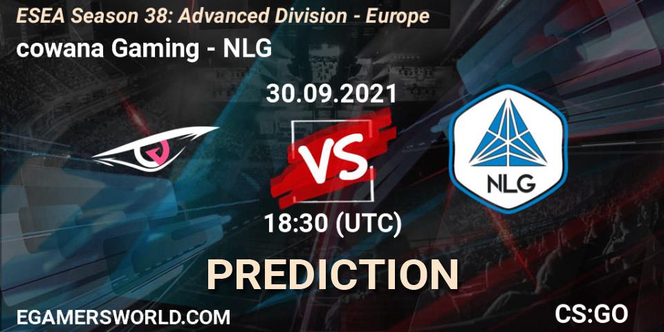 cowana Gaming vs NLG: Betting TIp, Match Prediction. 01.10.2021 at 17:00. Counter-Strike (CS2), ESEA Season 38: Advanced Division - Europe