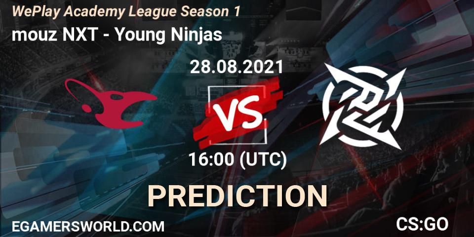 mouz NXT vs Young Ninjas: Betting TIp, Match Prediction. 28.08.2021 at 16:30. Counter-Strike (CS2), WePlay Academy League Season 1