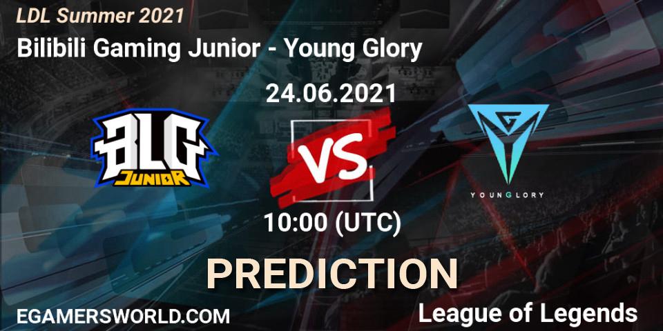 Bilibili Gaming Junior vs Young Glory: Betting TIp, Match Prediction. 24.06.2021 at 10:30. LoL, LDL Summer 2021