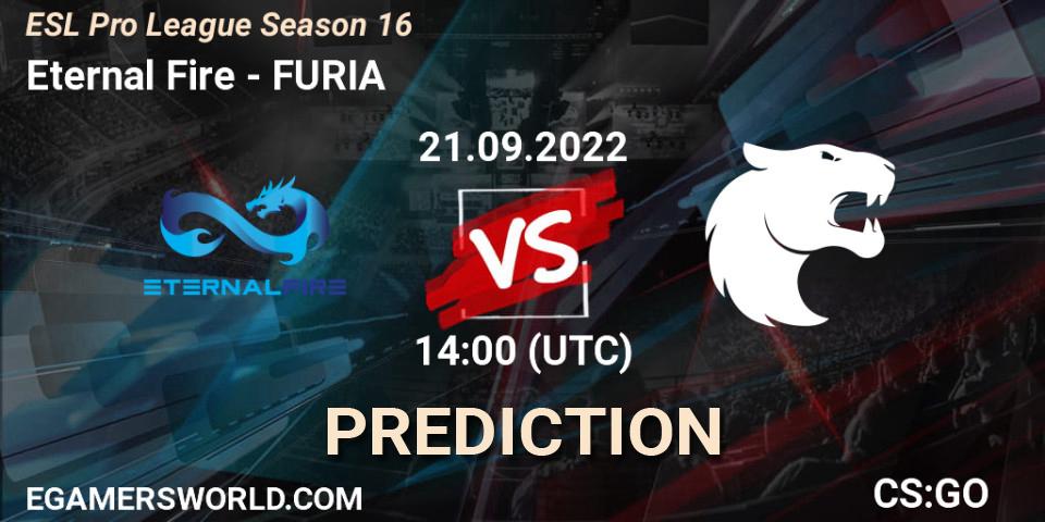 Eternal Fire vs FURIA: Betting TIp, Match Prediction. 21.09.2022 at 14:00. Counter-Strike (CS2), ESL Pro League Season 16