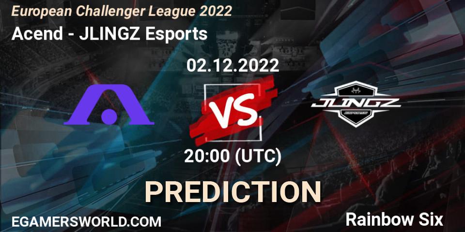 Acend vs JLINGZ Esports: Betting TIp, Match Prediction. 02.12.22. Rainbow Six, European Challenger League 2022
