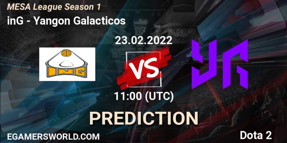inG vs Yangon Galacticos: Betting TIp, Match Prediction. 23.02.2022 at 11:13. Dota 2, MESA League Season 1