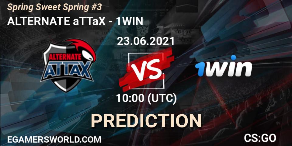 ALTERNATE aTTaX vs 1WIN: Betting TIp, Match Prediction. 23.06.2021 at 10:00. Counter-Strike (CS2), Spring Sweet Spring #3