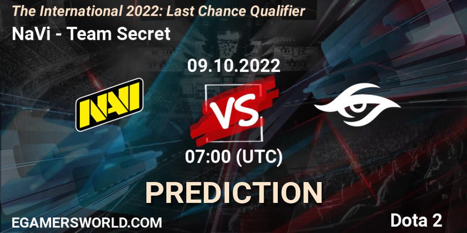 NaVi vs Team Secret: Betting TIp, Match Prediction. 09.10.22. Dota 2, The International 2022: Last Chance Qualifier