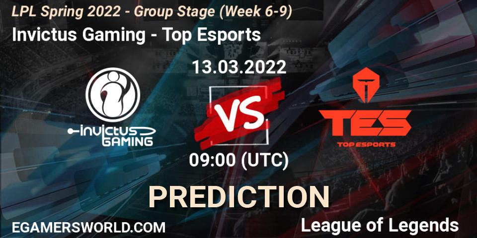 Invictus Gaming vs Top Esports: Betting TIp, Match Prediction. 13.03.22. LoL, LPL Spring 2022 - Group Stage (Week 6-9)