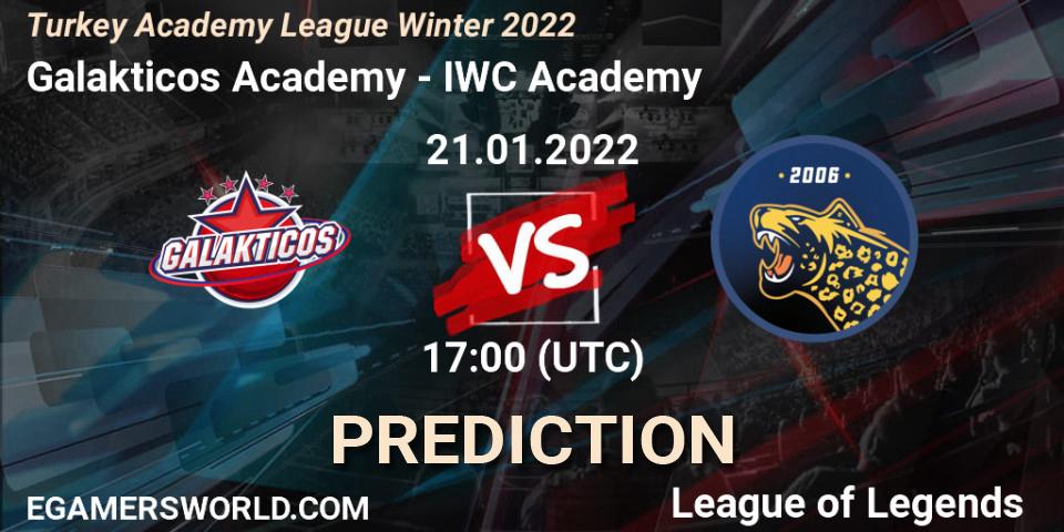 Galakticos Academy vs IWC Academy: Betting TIp, Match Prediction. 21.01.2022 at 17:00. LoL, Turkey Academy League Winter 2022