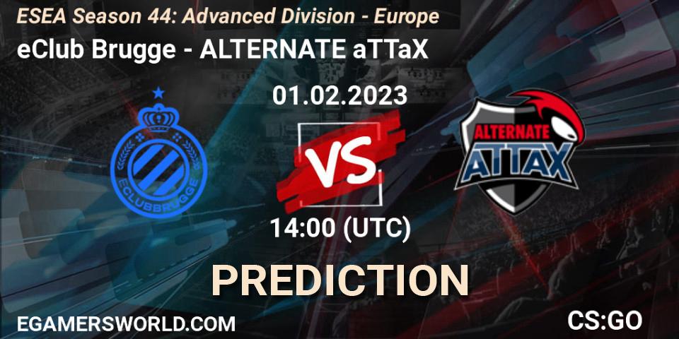 eClub Brugge vs ALTERNATE aTTaX: Betting TIp, Match Prediction. 01.02.23. CS2 (CS:GO), ESEA Season 44: Advanced Division - Europe