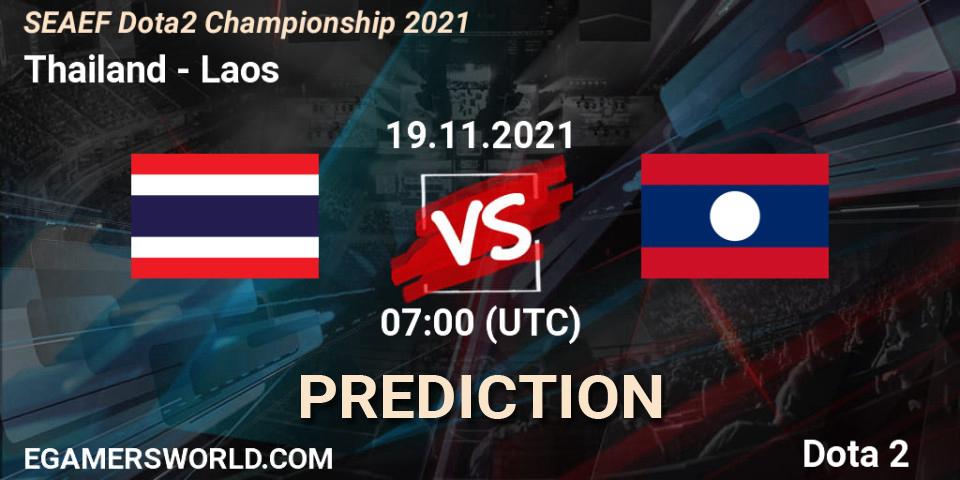 Thailand vs Laos: Betting TIp, Match Prediction. 19.11.21. Dota 2, SEAEF Dota2 Championship 2021