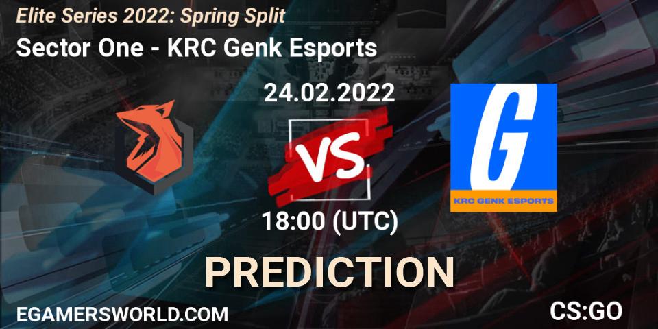 Sector One vs KRC Genk Esports: Betting TIp, Match Prediction. 24.02.22. CS2 (CS:GO), Elite Series 2022: Spring Split
