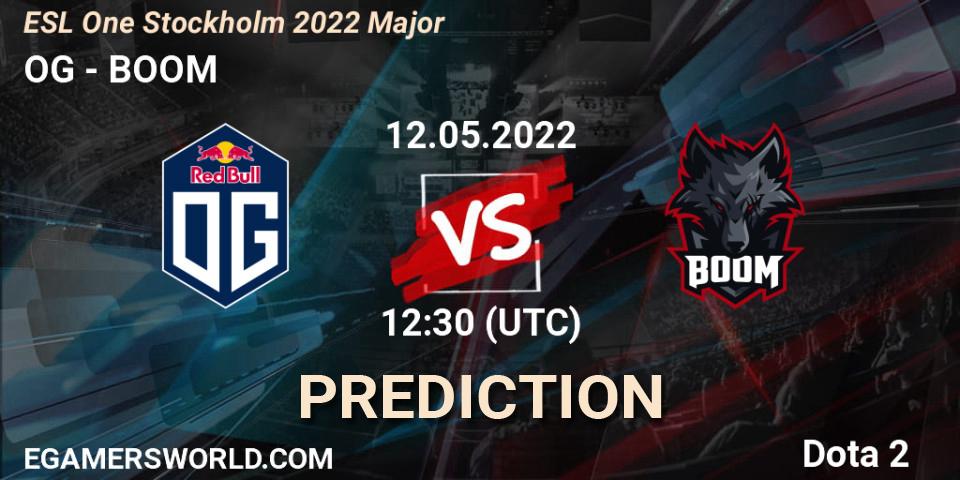 OG vs BOOM: Betting TIp, Match Prediction. 12.05.22. Dota 2, ESL One Stockholm 2022 Major