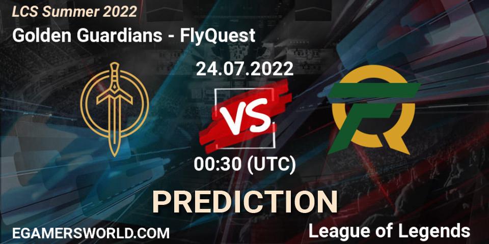 Golden Guardians vs FlyQuest: Betting TIp, Match Prediction. 24.07.22. LoL, LCS Summer 2022