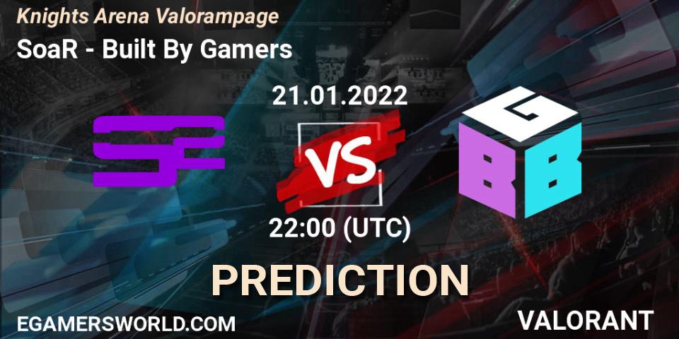 SoaR vs Built By Gamers: Betting TIp, Match Prediction. 21.01.2022 at 22:00. VALORANT, Knights Arena Valorampage